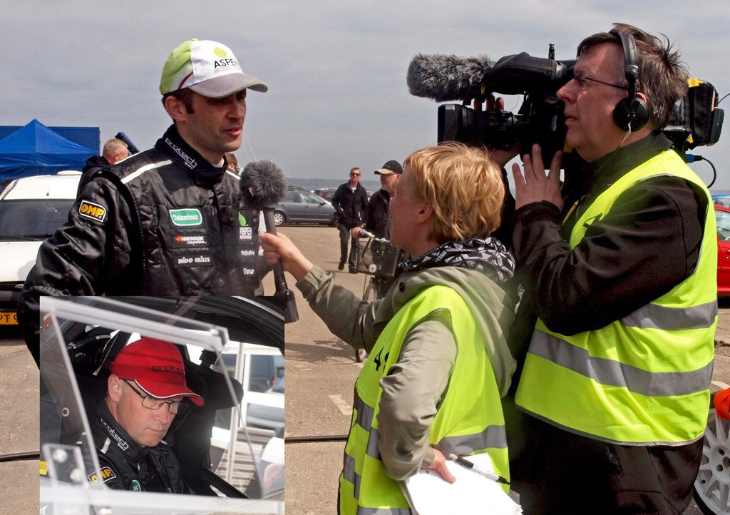 Der er fokus på Morten Karl og Finn Thomsen inden Ecoteck Rally Himmerland 2013.
(Foto: Åge Keseler Kirketerp)